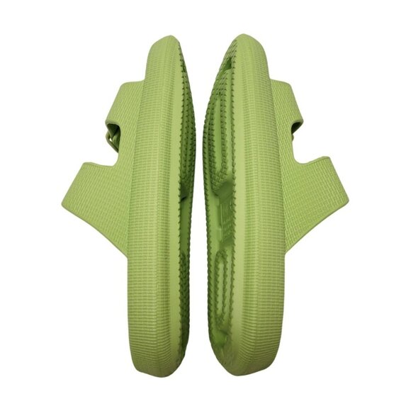 LIME GREEN Womans Beach Shower Shoes Slipper SOFT Slide Mule Slip On Bath size M - Picture 6 of 7